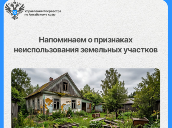 Огородный сезон идет полным ходом, а это значит, что самое время напомнить о признаках неиспользования земельных участков..