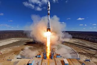 О запуске космического аппарата с космодрома Байконур.